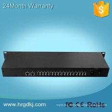 Fernsehnetzwerk PCM-Multiplexer 16 Töpfe FXS FXO PCM-Multiplexer + 1 Port Ethernet + 1 Port Video